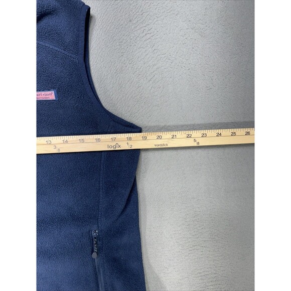 Vineyard Vines Vest Womens Medium Blue‎ Zip Fleece Martha's Vineyard Athleisure - Picture 2 of 8